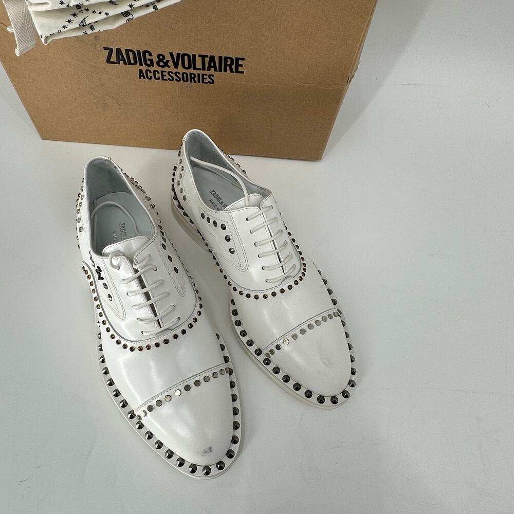 Zadig & Voltaire White Studded Women's Shoes